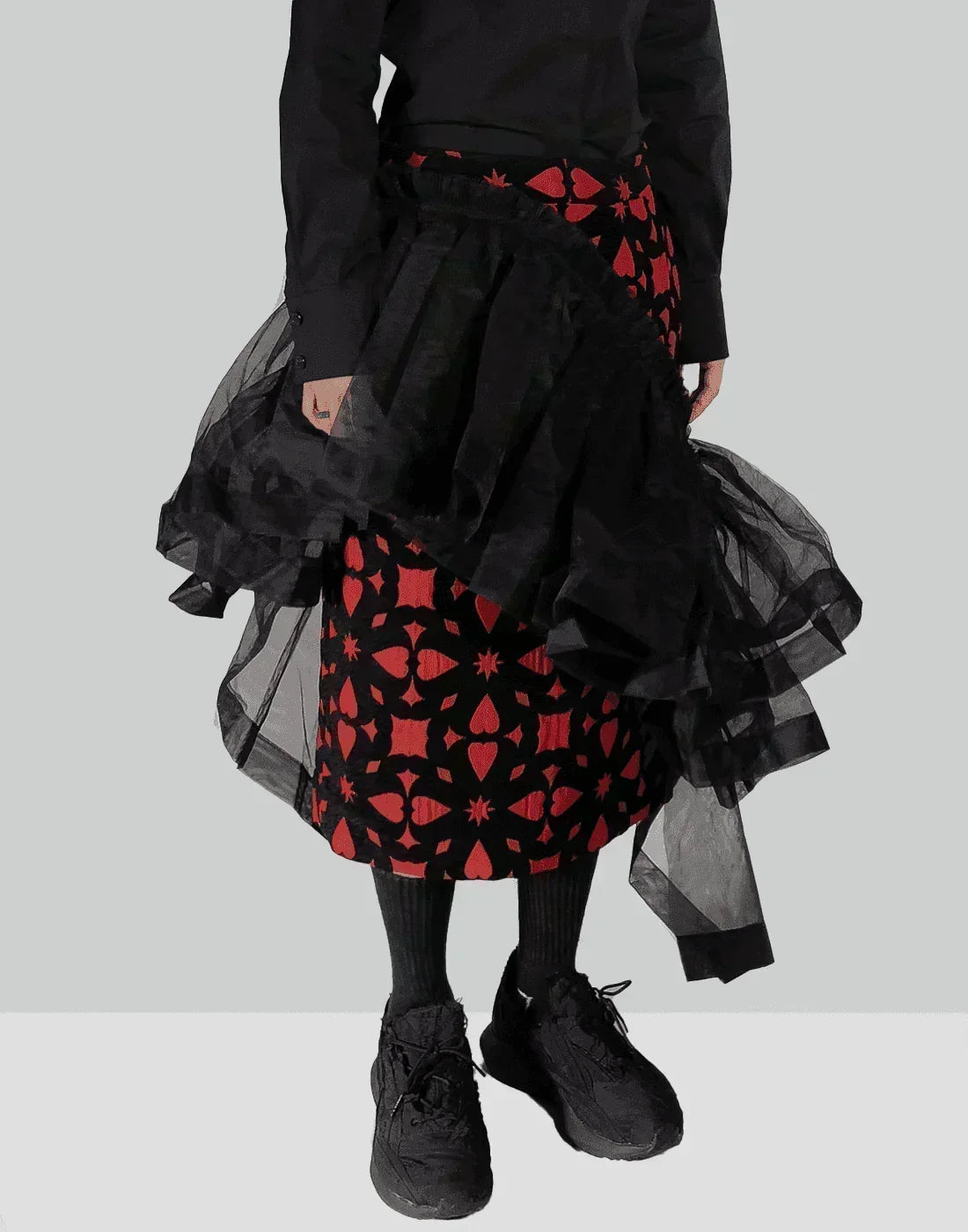 MINJU KIM - RUFFLE PENCIL SKIRT - 082plus