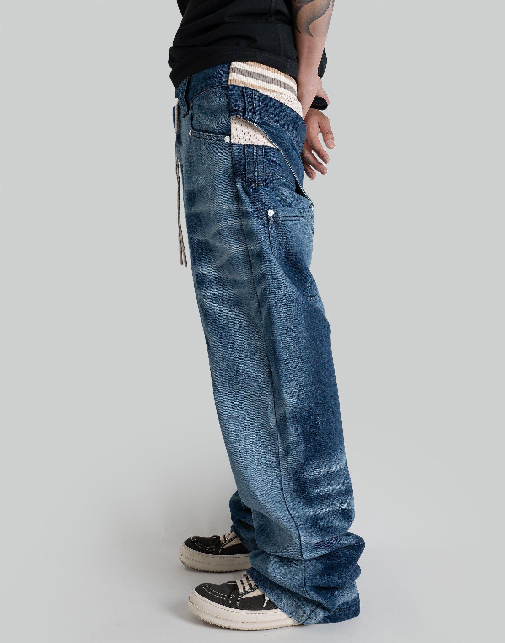 NAMESAKE DEL CROSS OVER LOW RIDE JEANS – 082plus