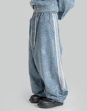 LAMAR PATTERN WASHED JEANS