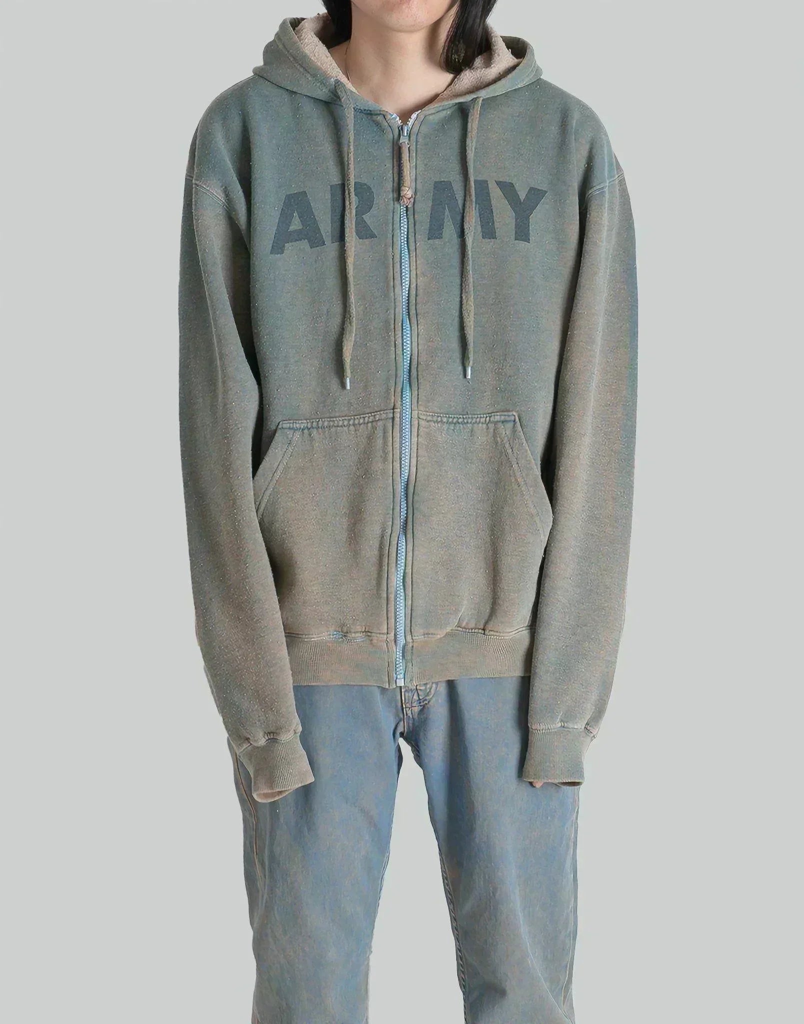 NOTSONORMAL - ARMY ZIP UP HOODIE - 082plus