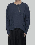 professor.E - Distressed Cropped Sweater - 082plus