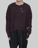 Distressed Cropped Sweater