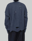 professor.E - Distressed Cropped Sweater - 082plus