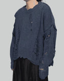 professor.E - Distressed Cropped Sweater - 082plus
