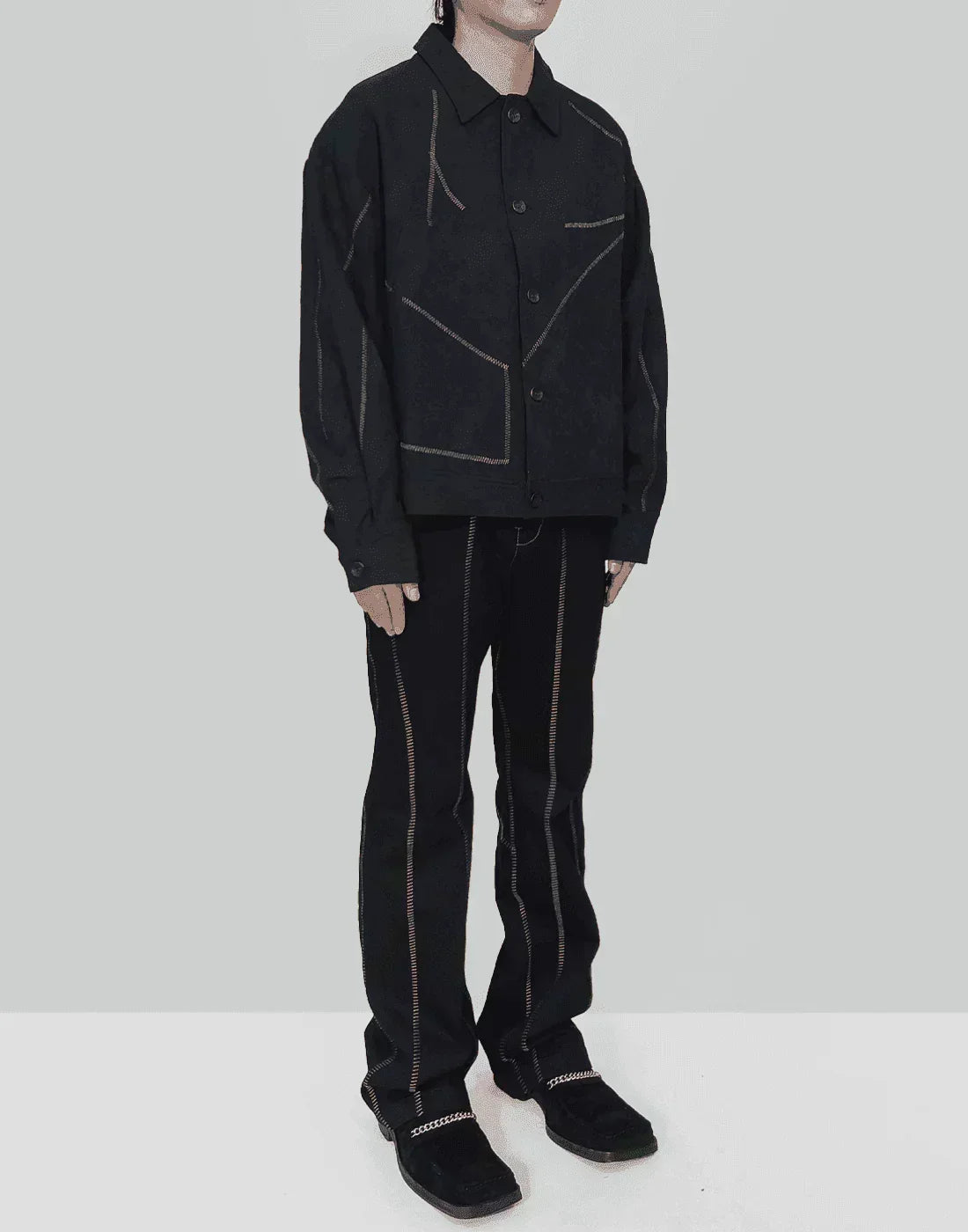 professor.E - Overlock Flared Jeans - 082plus