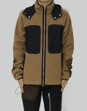 patchpocket Hooded tracktop