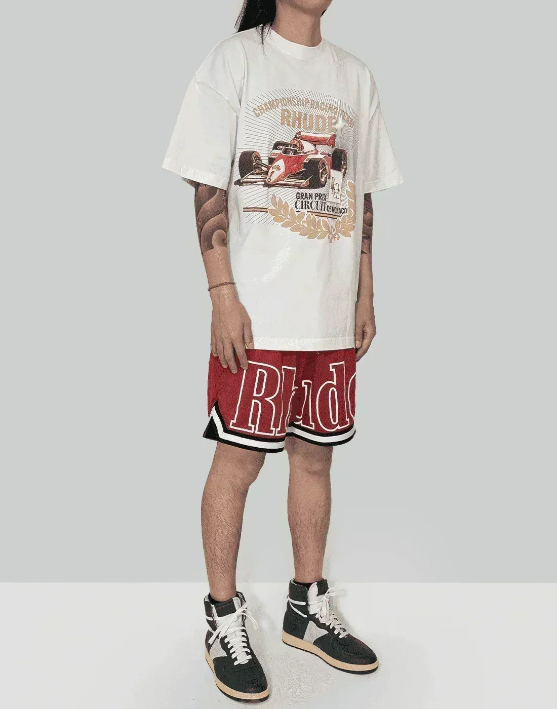 Rhude - COURT LOGO SHORT - 082plus