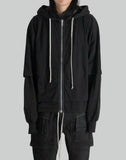 Rick Owens Drkshdw - ZIPPED HUSTLER HOODIE - 082plus