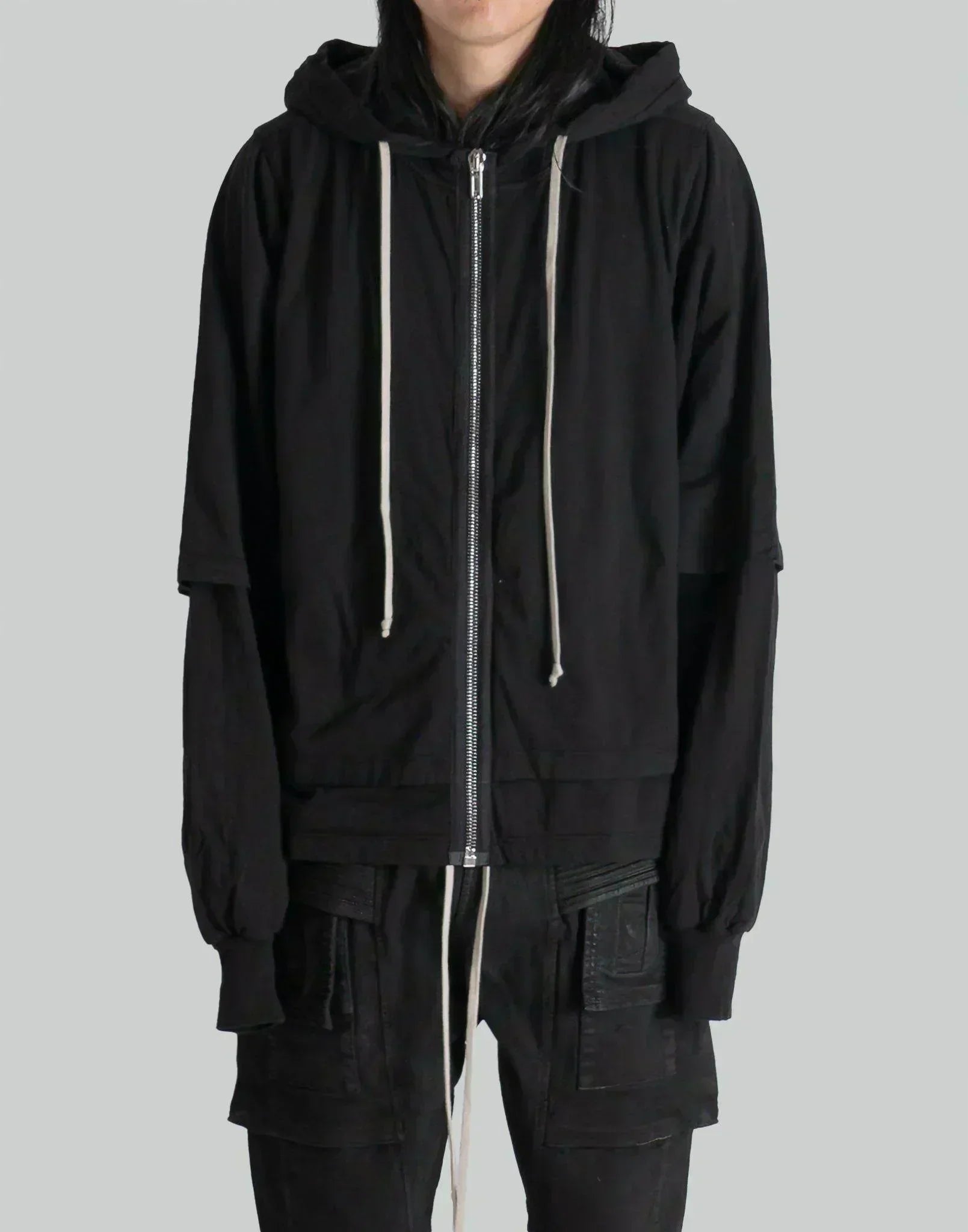 Rick Owens Drkshdw - ZIPPED HUSTLER HOODIE - 082plus