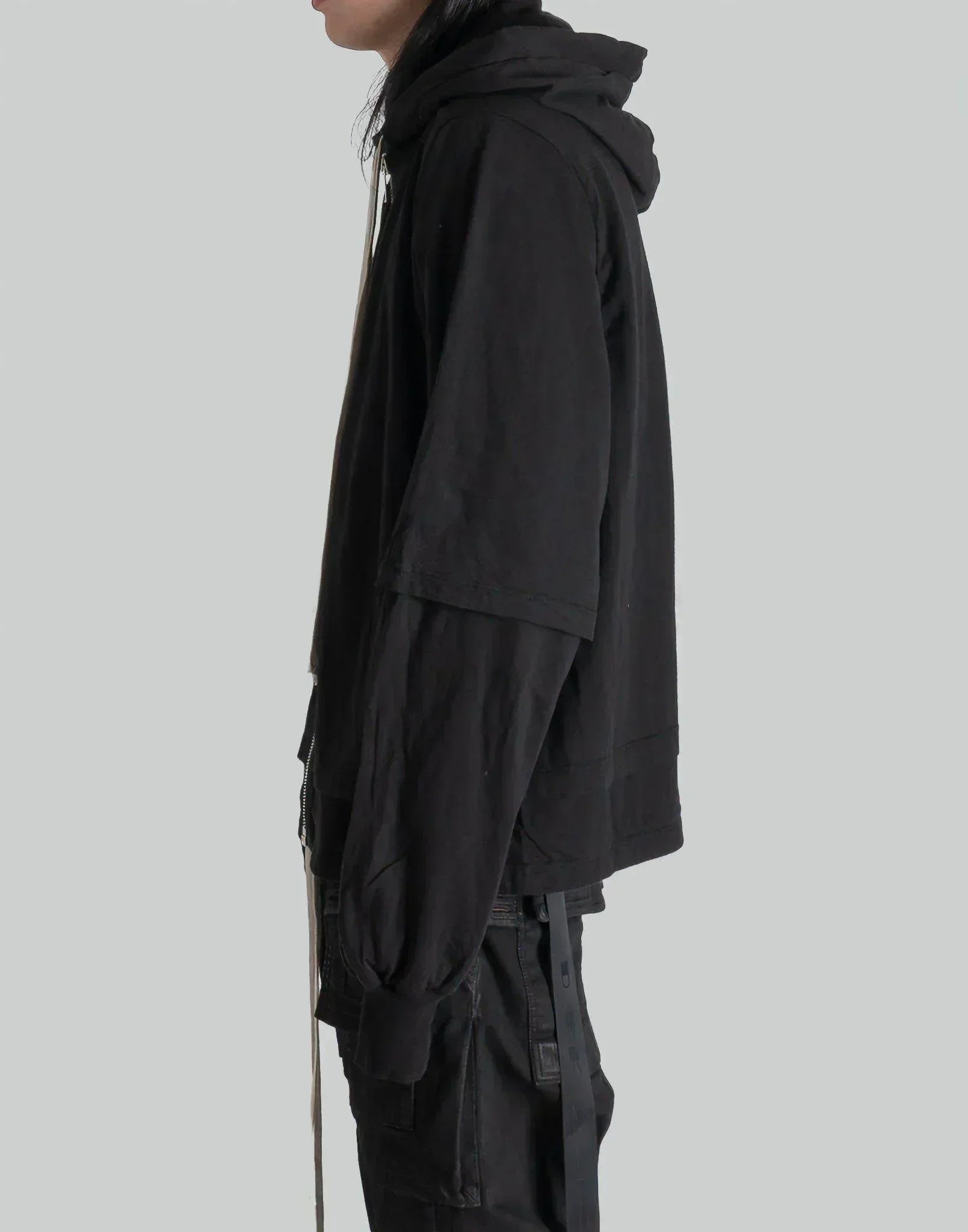 Rick Owens Drkshdw - ZIPPED HUSTLER HOODIE - 082plus