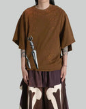 Dagger Print Deconstructed T-Shirt