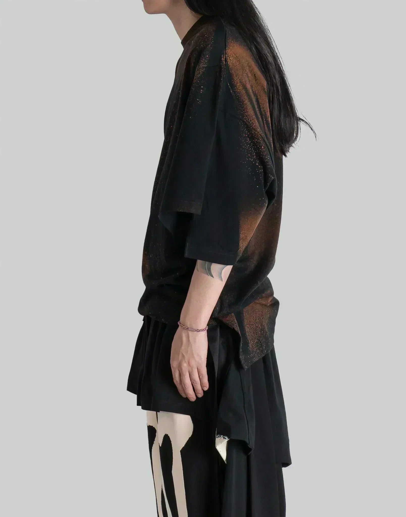 SANKUANZ - Dagger Print Deconstructed T-Shirt - 082plus