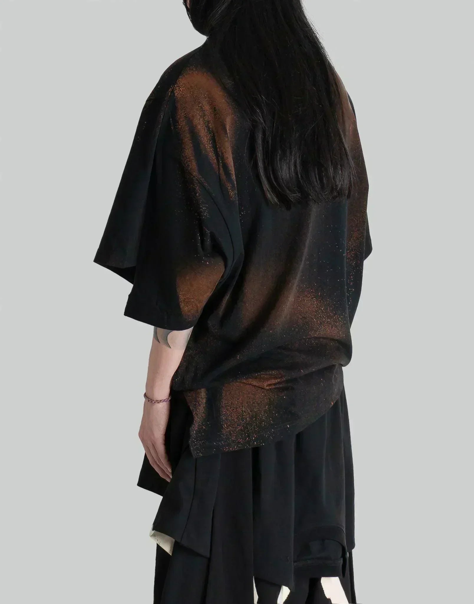 SANKUANZ - Dagger Print Deconstructed T-Shirt - 082plus
