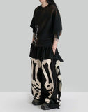SANKUANZ - Dagger Print Deconstructed T-Shirt - 082plus