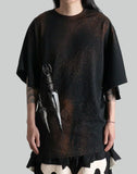 SANKUANZ - Dagger Print Deconstructed T-Shirt - 082plus