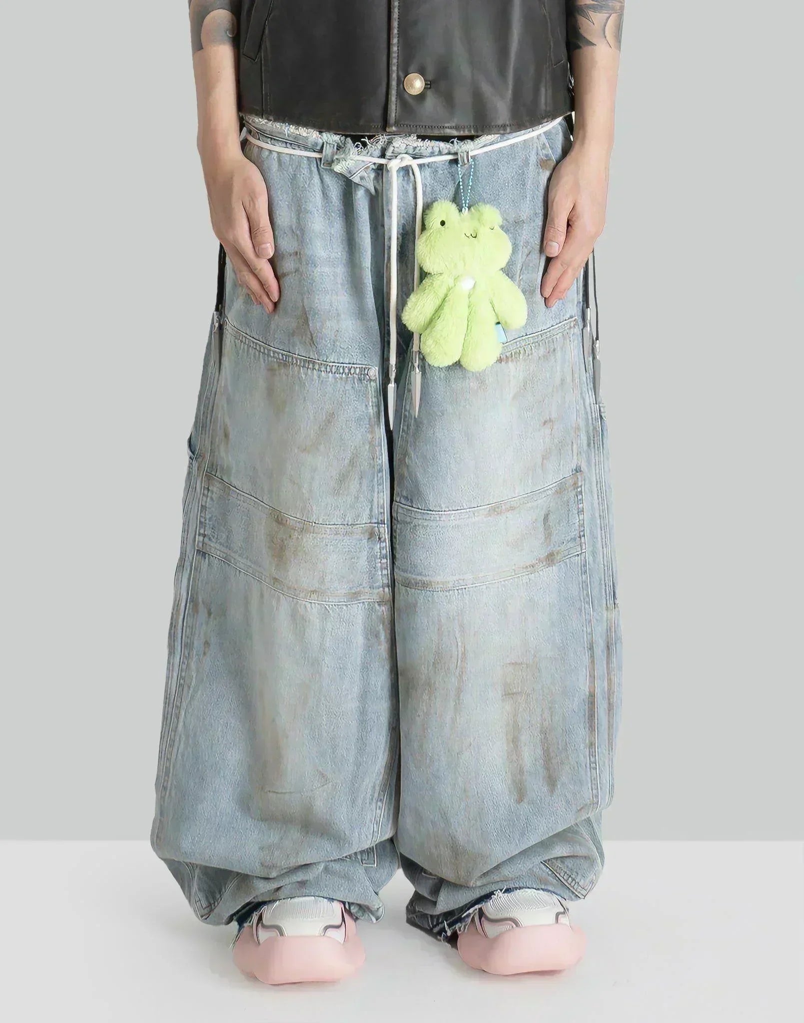 SANKUANZ - DENIM BAGGY PANTS - 082plus