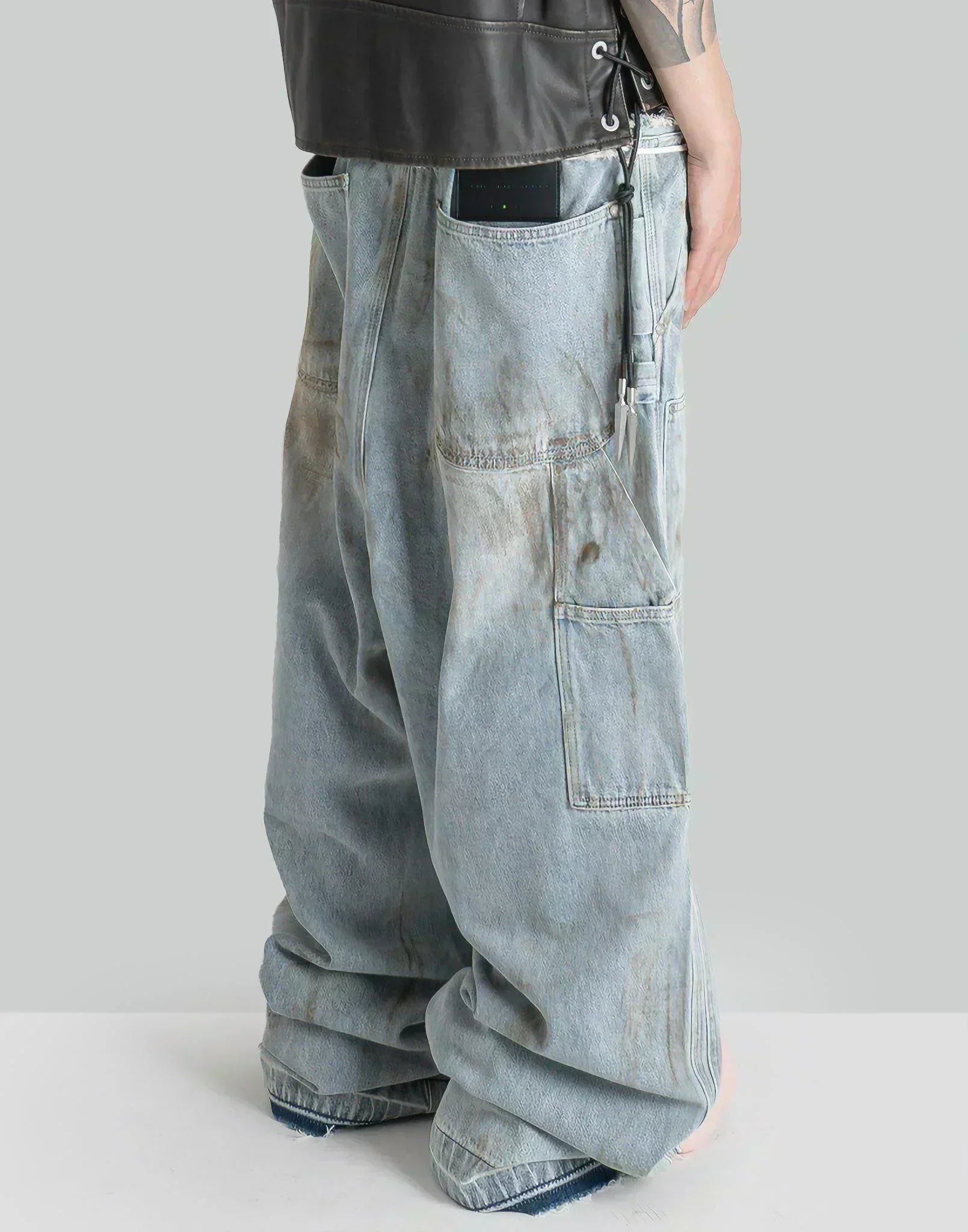 SANKUANZ - DENIM BAGGY PANTS - 082plus
