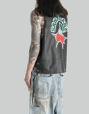 SANKUANZ - DISTRESSED CHERRYBOMB LEATHER VEST - 082plus
