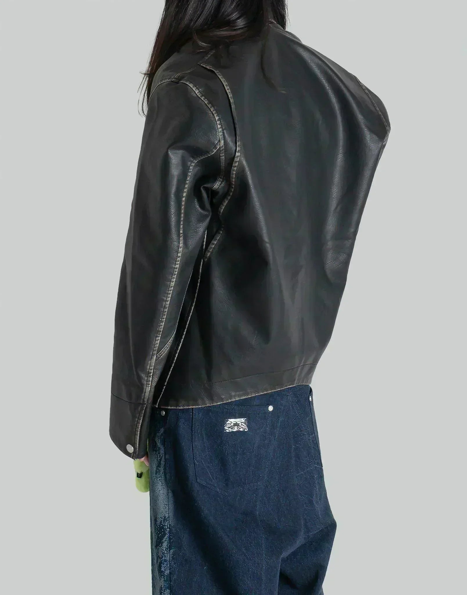 SANKUANZ - DISTRESSED LEATHER JACKET - 082plus