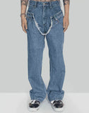 SANKUANZ - Double Waisted Wide Leg Jeans - 082plus