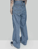SANKUANZ - Double Waisted Wide Leg Jeans - 082plus