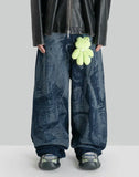 SANKUANZ - GIANTESS GRAFFITI PRINT DENIM BAGGY PANTS - 082plus