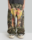 SANKUANZ - Graffiti Print Camo Cargo Pants - 082plus
