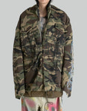 Graffiti Print Camo Jacket