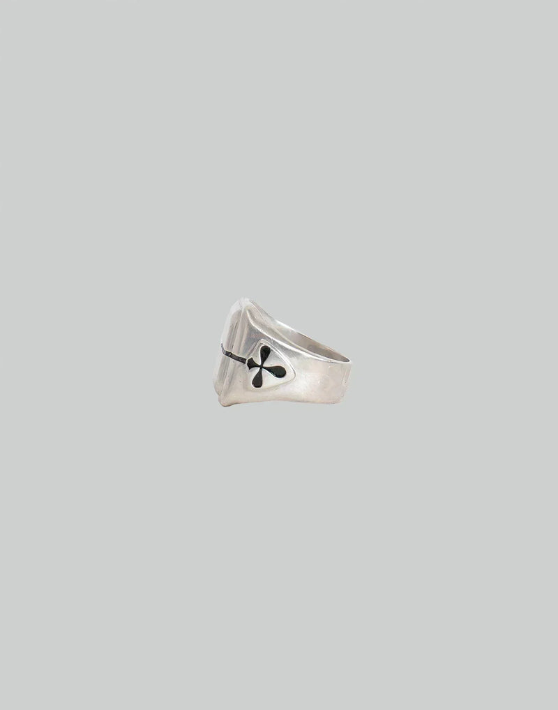 SANKUANZ - LINE PATTERN SQUARE TOP RING - 082plus