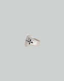 SANKUANZ - LINE PATTERN SQUARE TOP RING - 082plus