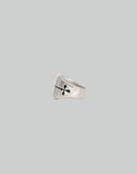 SANKUANZ - LINE PATTERN SQUARE TOP RING - 082plus