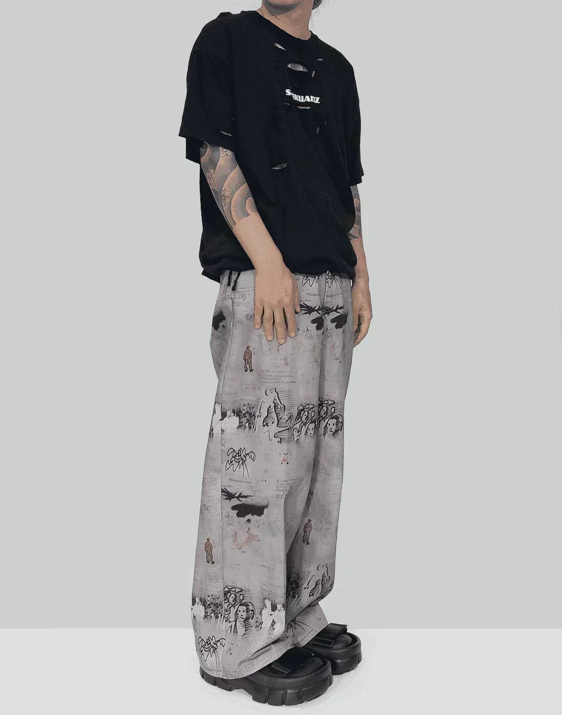 SANKUANZ - Low Waist Wide Leg Jeans - 082plus