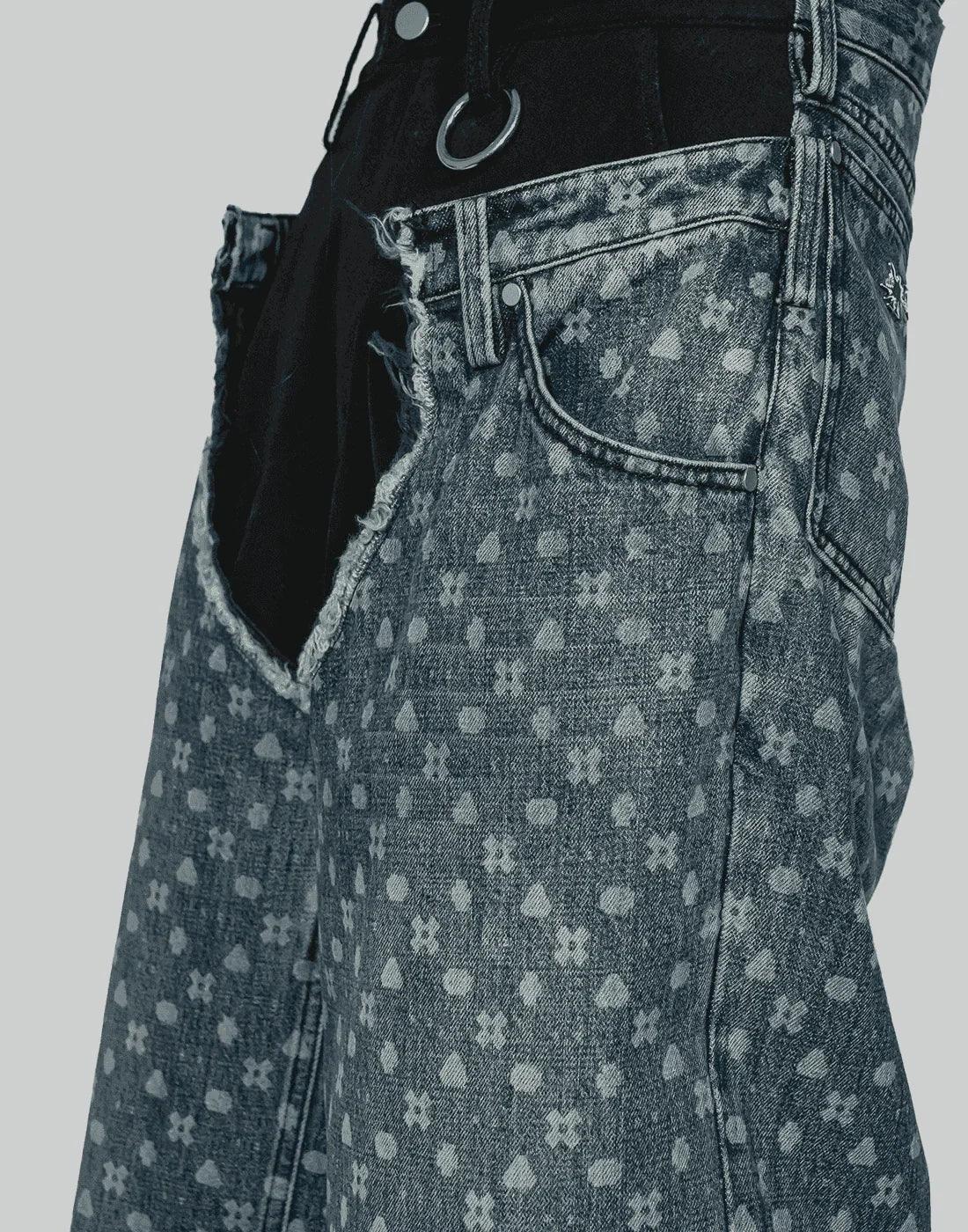 SANKUANZ - Mosaic laser burn jeans - 082plus