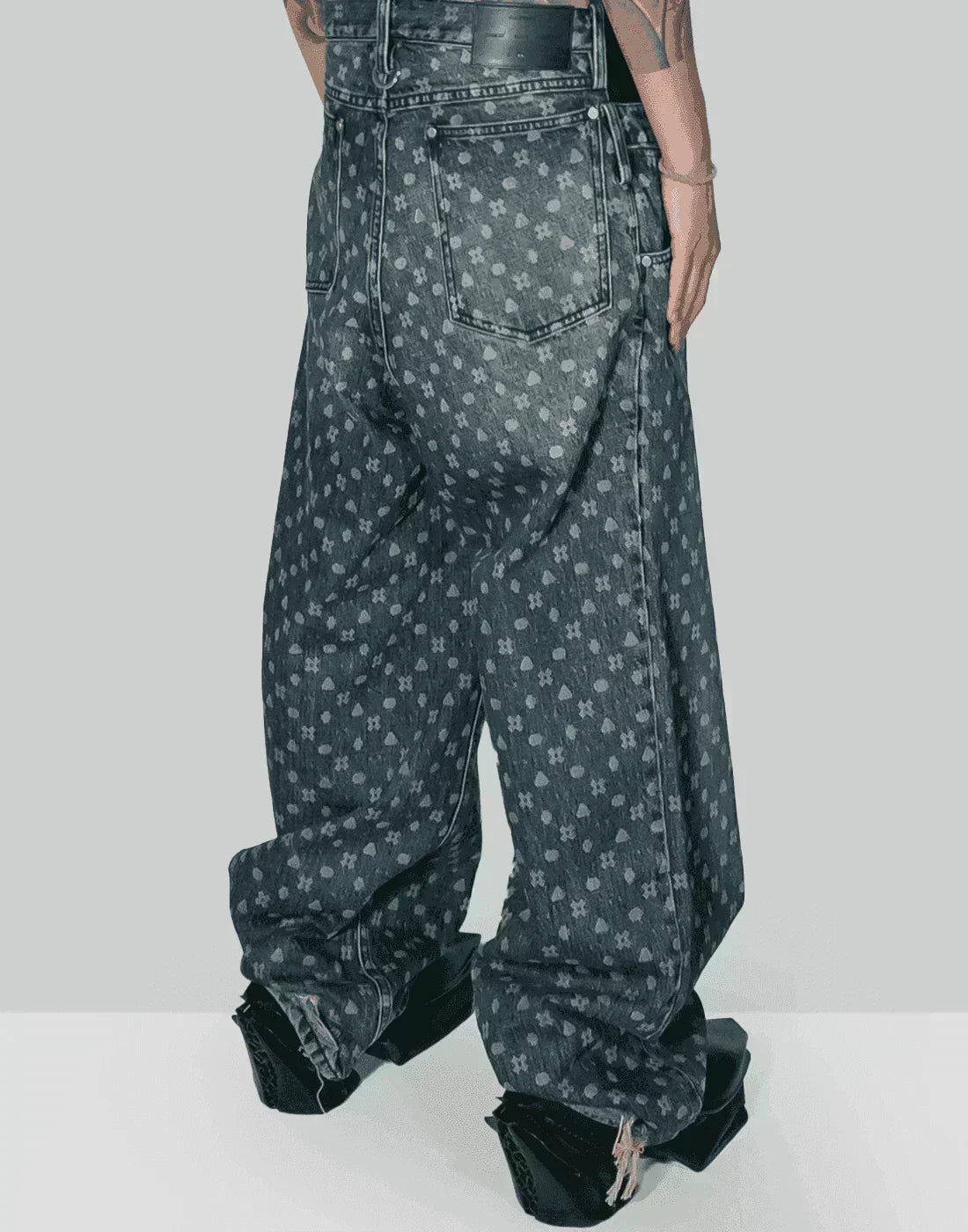 SANKUANZ - Mosaic laser burn jeans - 082plus