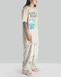 SANKUANZ - OVERSIZE LOVE & PEACE PRINT TSHIRT - 082plus