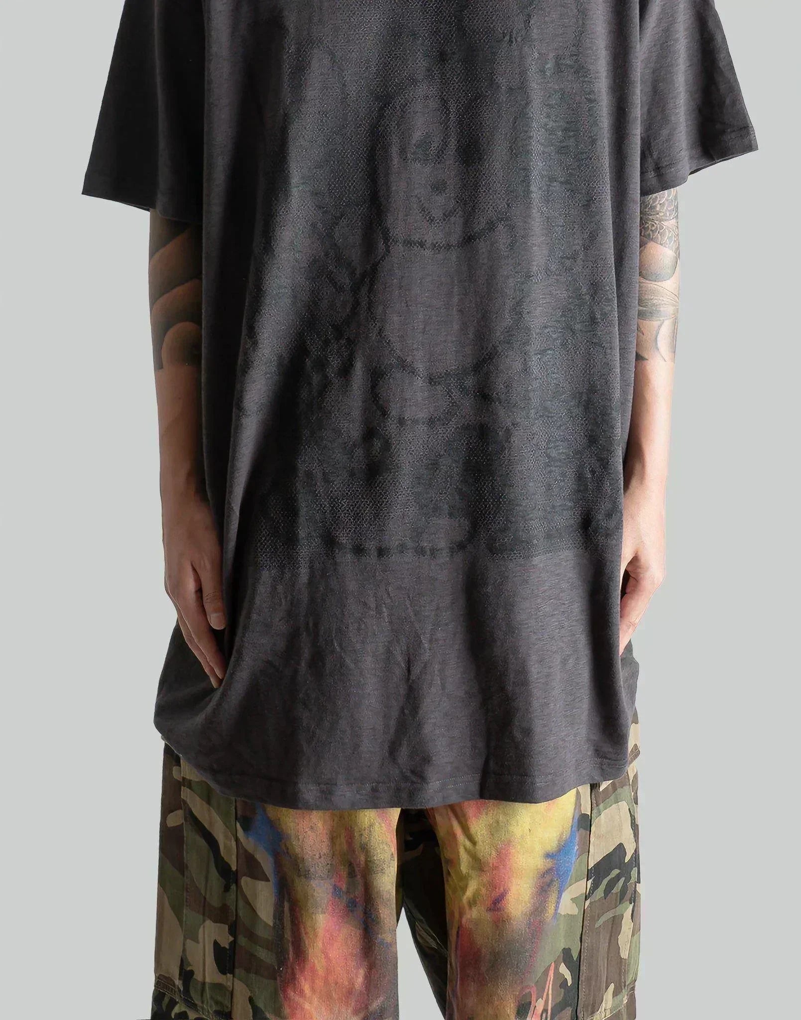 SANKUANZ - Oversized Bear Graffiti Print T-shirt - 082plus