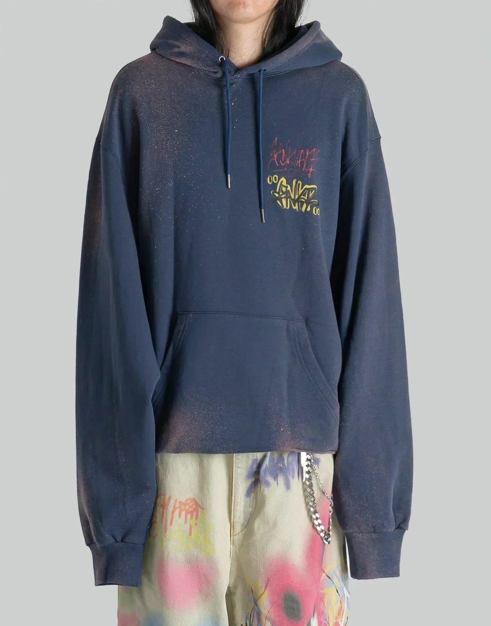 SANKUANZ - Oversized Logo Print Hooded Sweater - 082plus