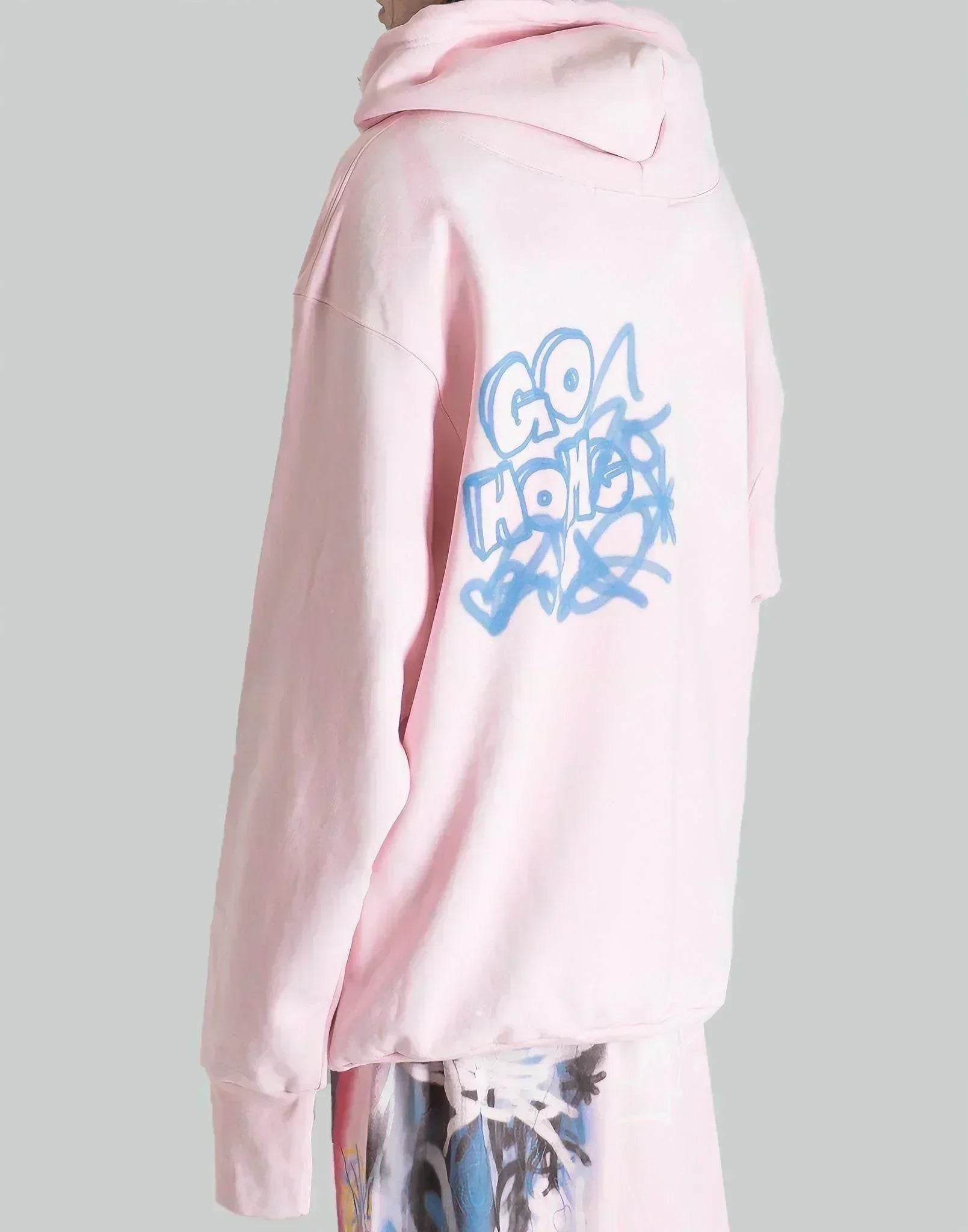 SANKUANZ - Oversized Logo Print Hooded Sweater - 082plus