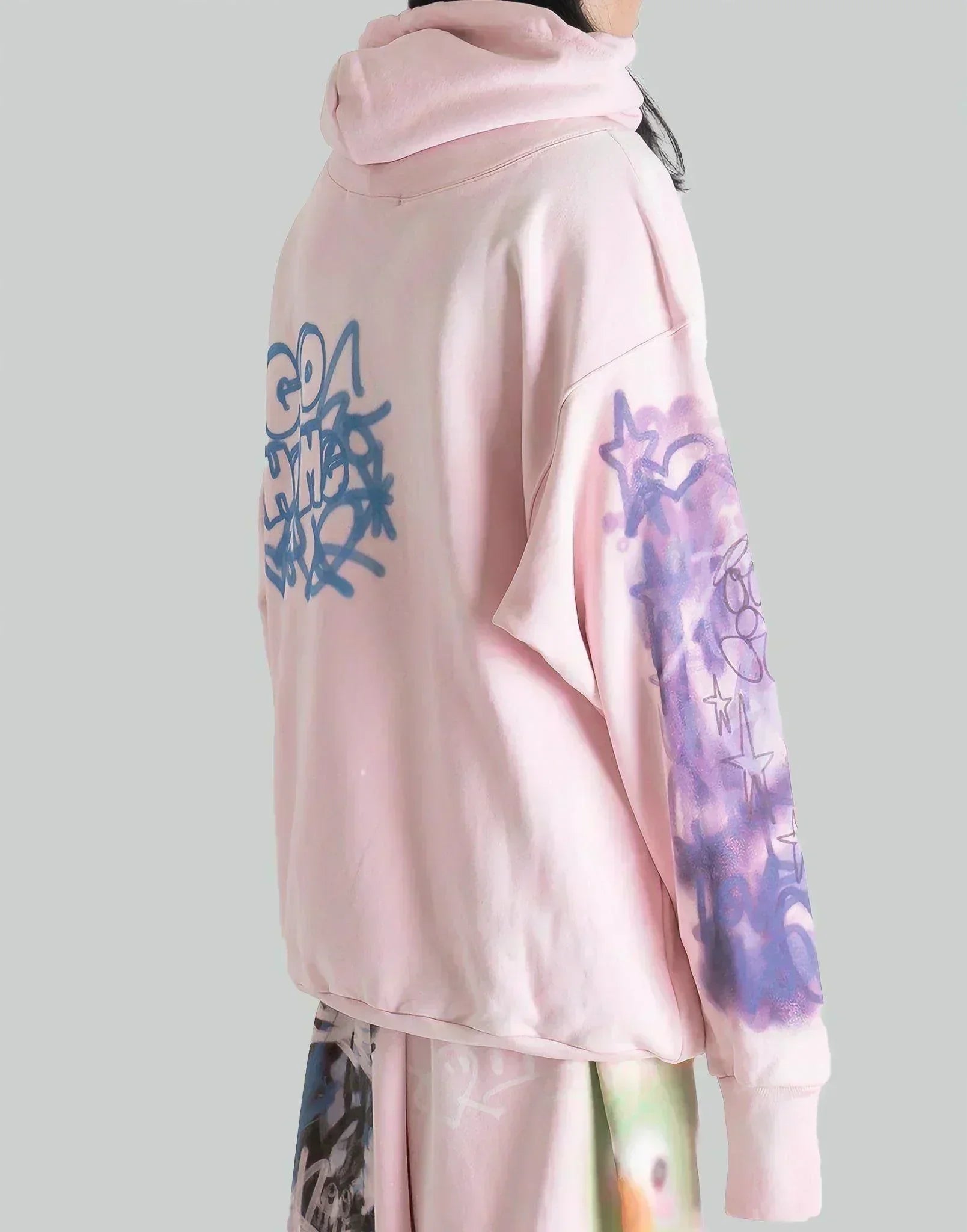 SANKUANZ - Oversized Logo Print Hooded Sweater - 082plus