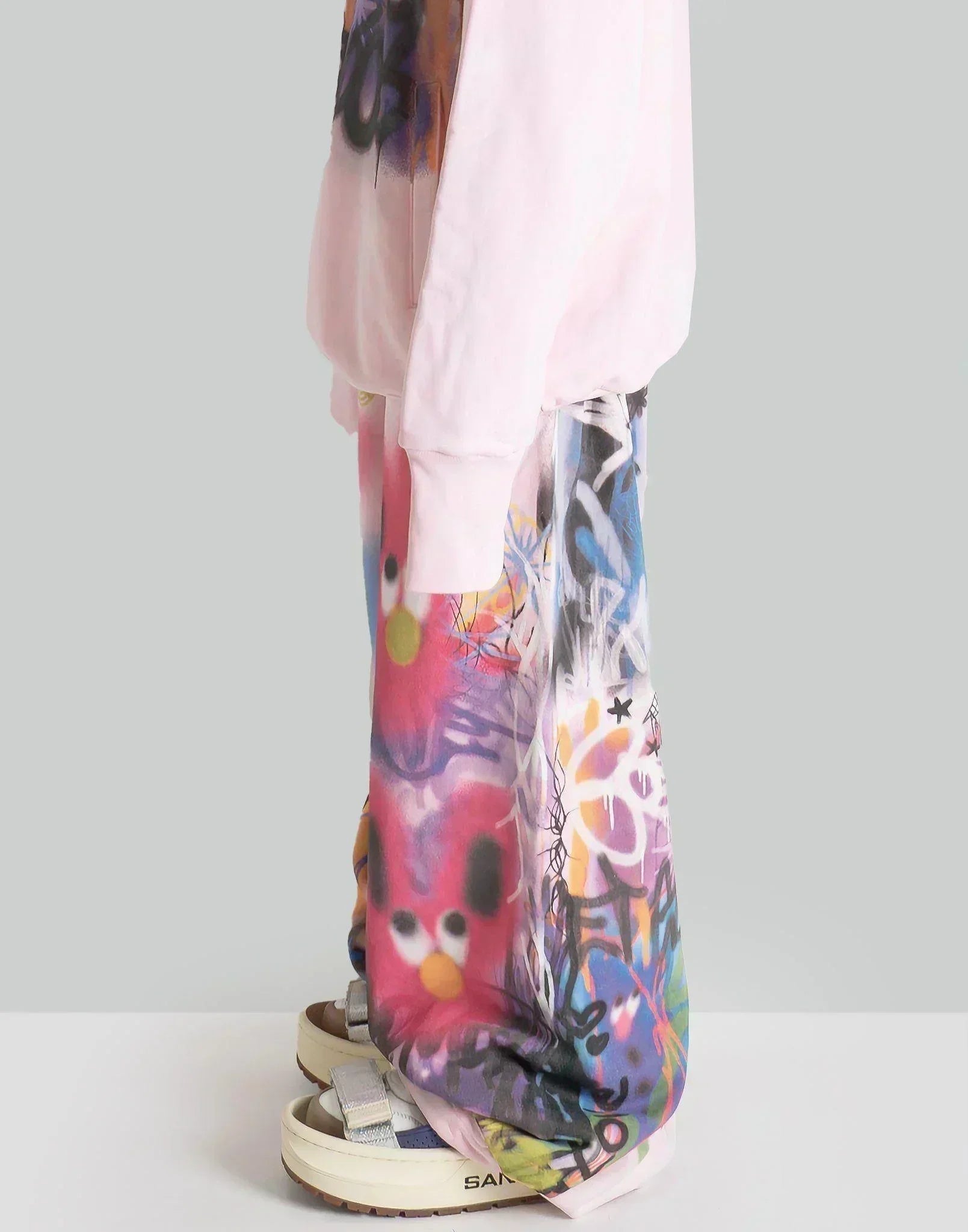 SANKUANZ - Rabbit Graffiti Print Sweatpants - 082plus