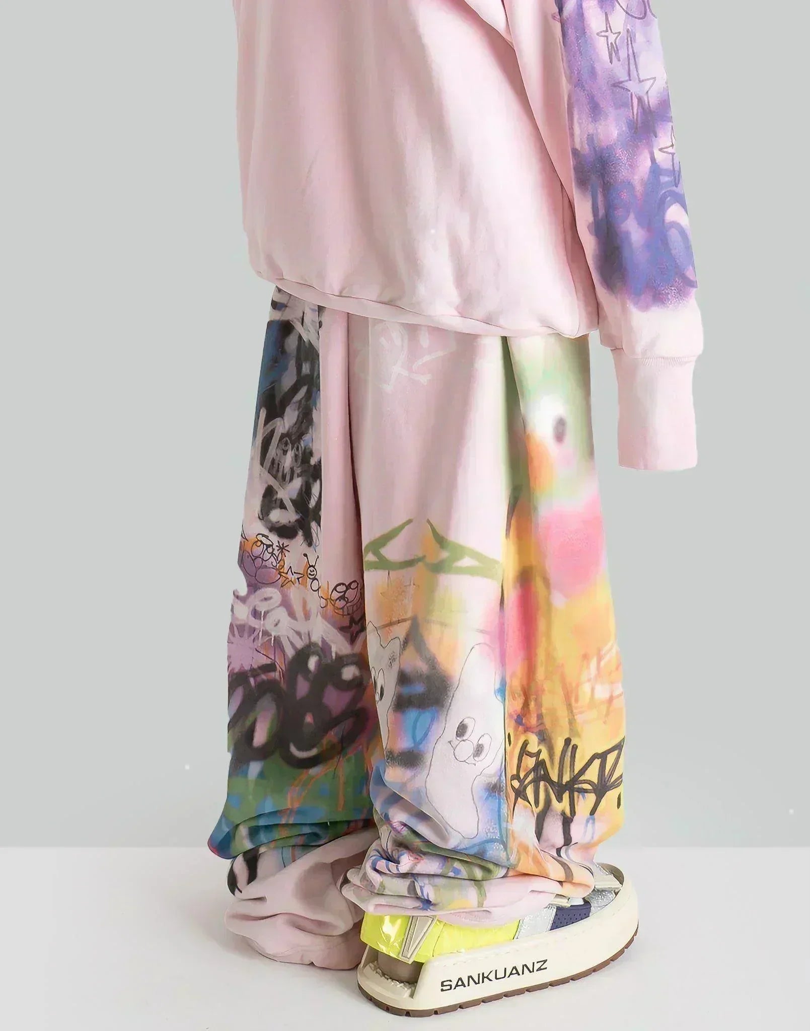SANKUANZ - Rabbit Graffiti Print Sweatpants - 082plus