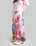 Rabbit Graffiti Print Sweatpants