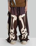 SANKUANZ - Skeleton Print Deconstructed Sweatpants - 082plus