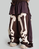 SANKUANZ - Skeleton Print Deconstructed Sweatpants - 082plus