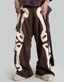 SANKUANZ - Skeleton Print Deconstructed Sweatpants - 082plus