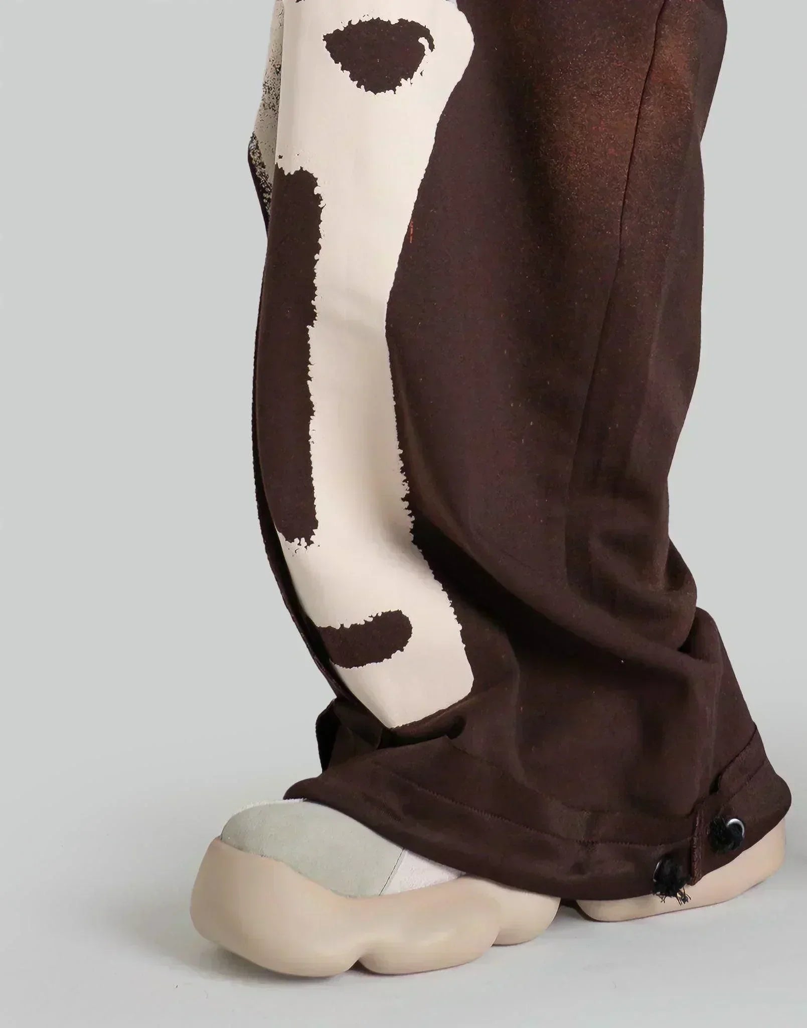 SANKUANZ - Skeleton Print Deconstructed Sweatpants - 082plus