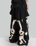SANKUANZ - Skeleton Print Deconstructed Sweatpants - 082plus