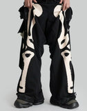 SANKUANZ - Skeleton Print Deconstructed Sweatpants - 082plus