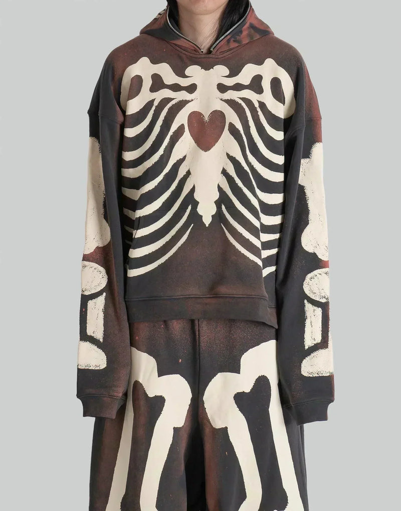 SANKUANZ - Skeleton Print Hoodie - 082plus