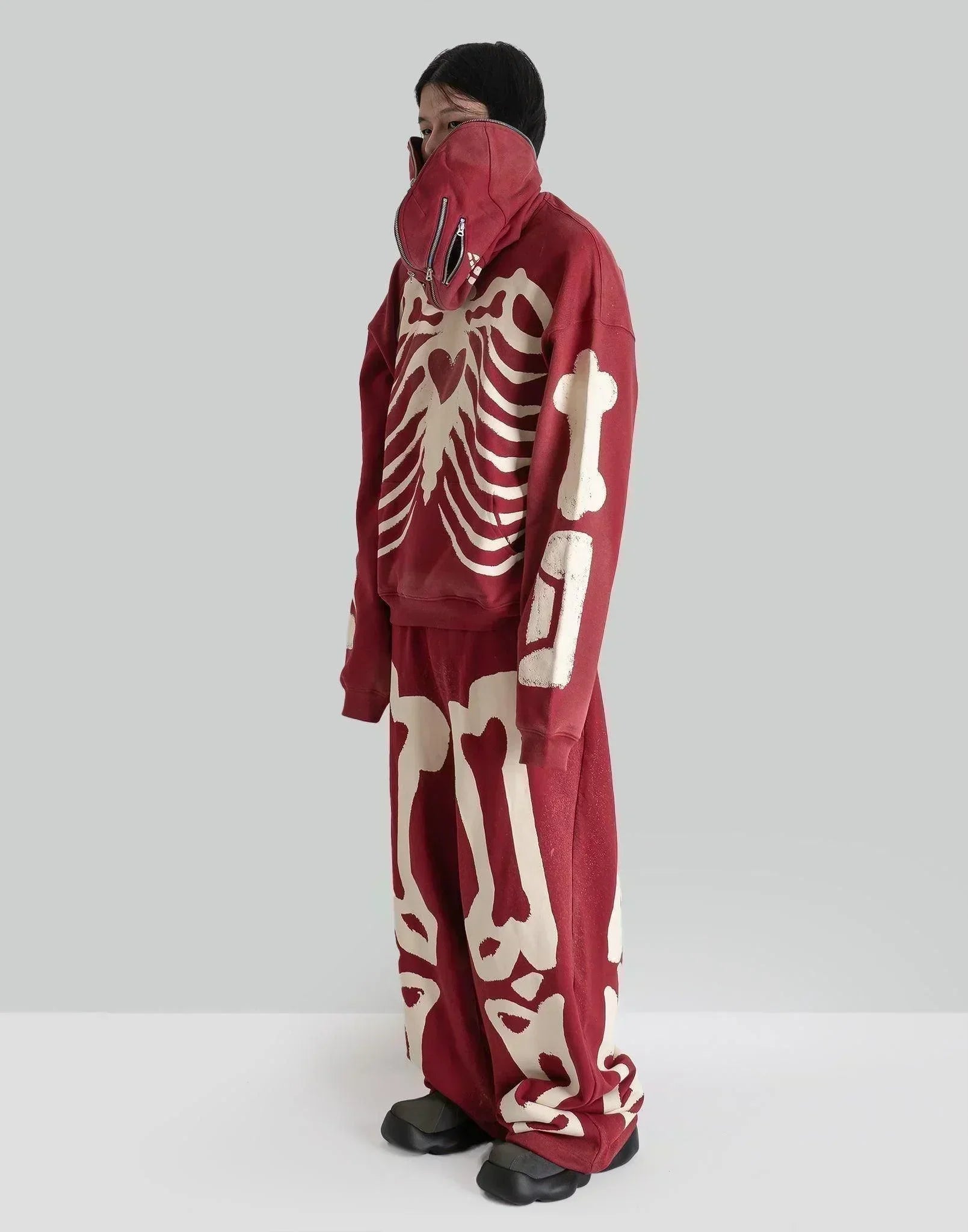 SANKUANZ - Skeleton Print Hoodie - 082plus